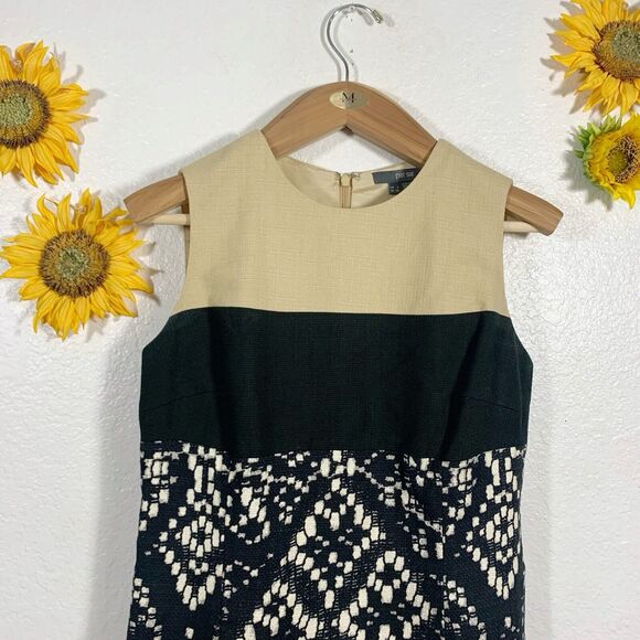 Per Se Woven Jacquard Knit Sleeveless Dress Size 8 Women’s - Picture 2 of 7